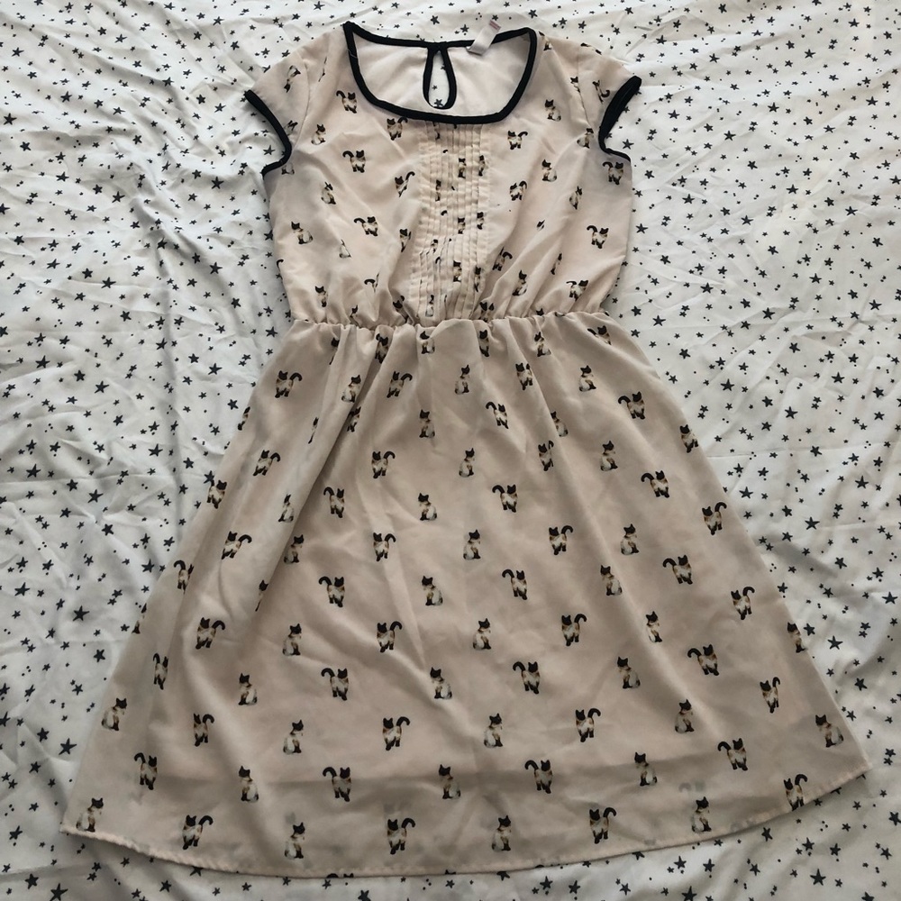 Novelty Print Siamese Cat Dress